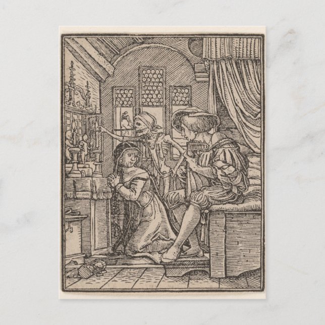 NUN, FRÅN DANSEN (HANS HOLBEIN) VYKORT (Framsida)