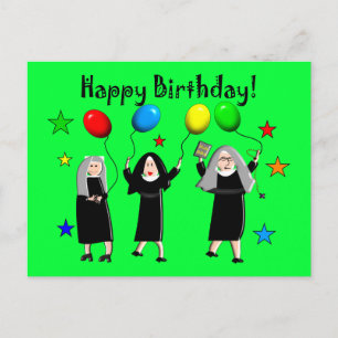 Nun Grattis på födelsedagen-kort och presentkort Vykort