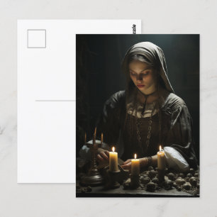 Nun Halloween Vykort