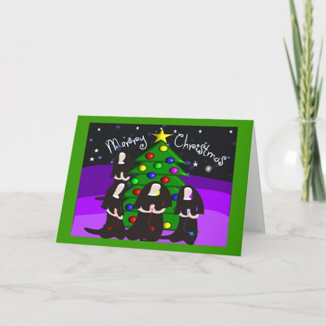 Nun julkort och julklappar helgkort (Framsida)