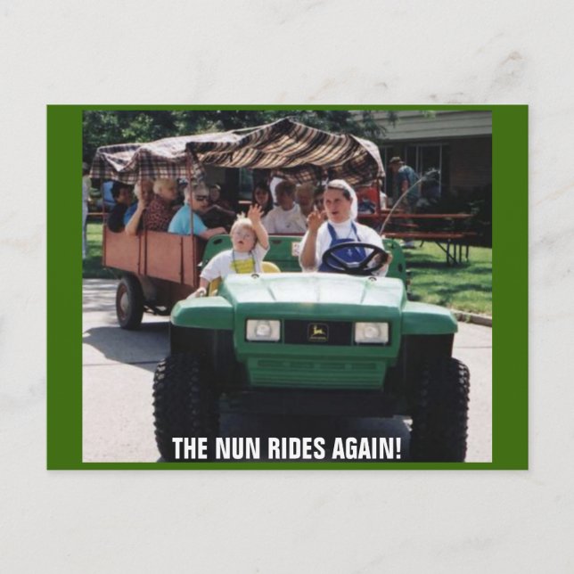 NUN RIDES IGEN! VYKORT (Framsida)