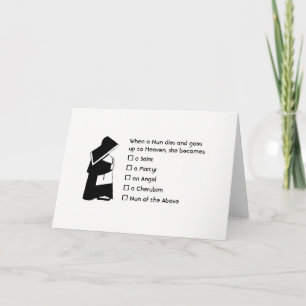 Nun Roligt - rent humor, Nun Heaven Joke Kort