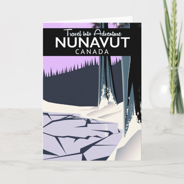 Nunavut Canada Travel-affisch Helgkort (Framsida)
