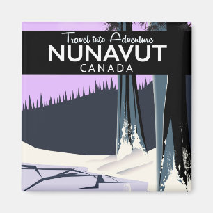 Nunavut Canada Travel-affisch Magnet