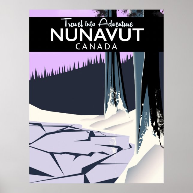 Nunavut Canada Travel-affisch Poster (Framsidan)