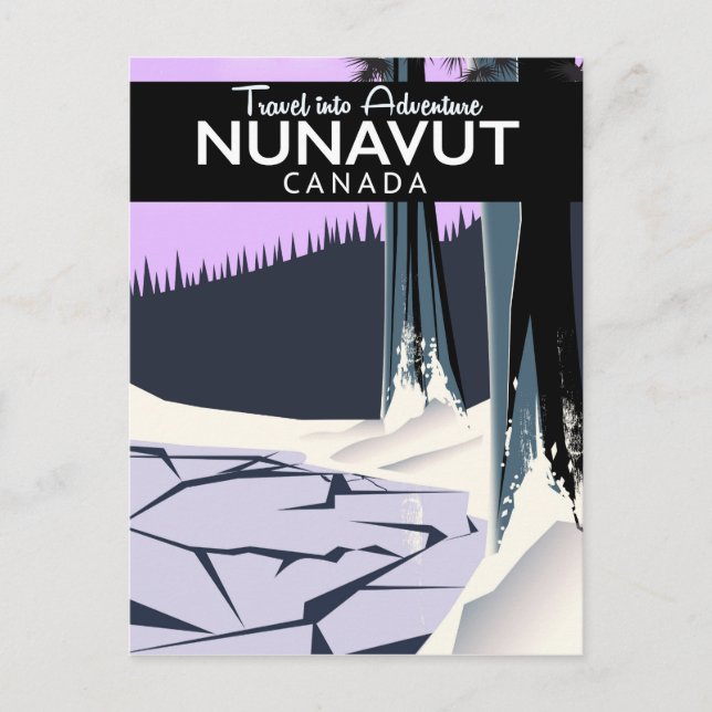 Nunavut Kanada Resaaffisch Vykort (Framsida)