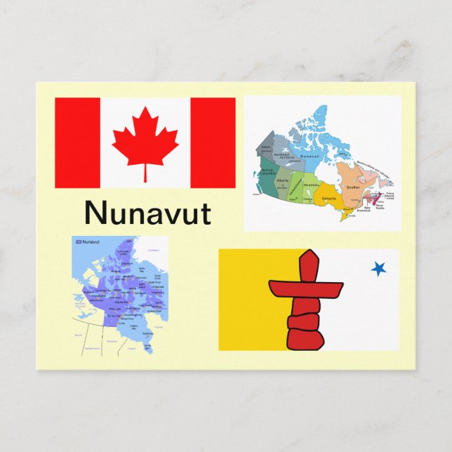 Nunavut territorium Kanada Vykort (Framsida)