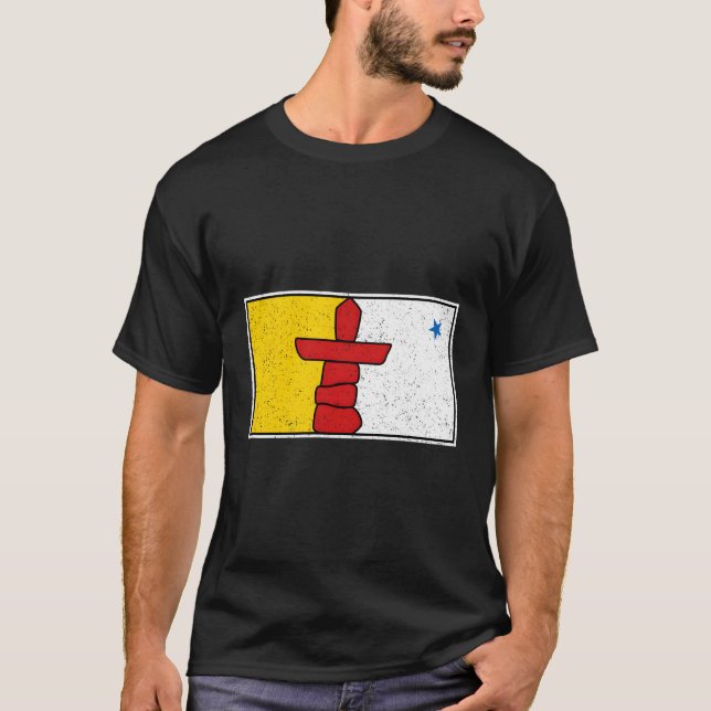 Nunavut Territory Flagga norra Kanada T Shirt (Framsida)