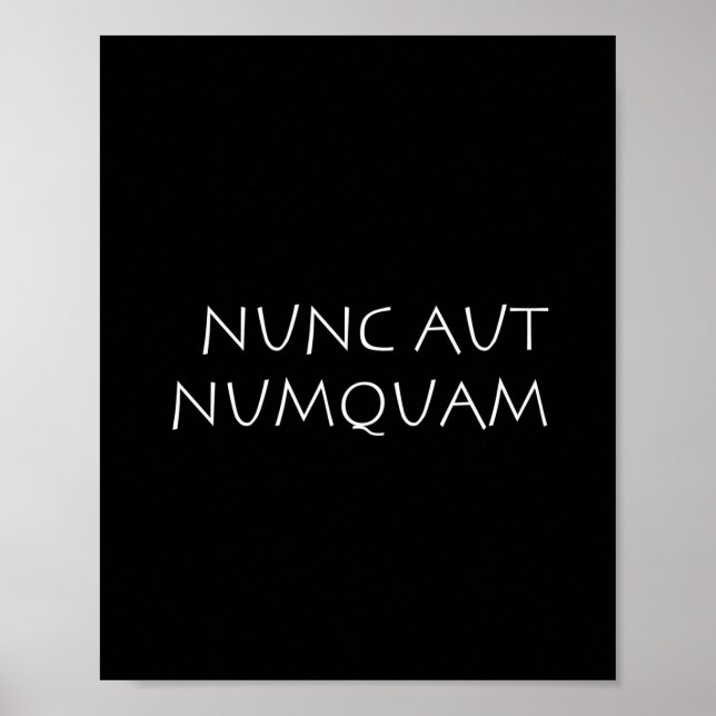 Nunc aut numquam poster (Framsidan)