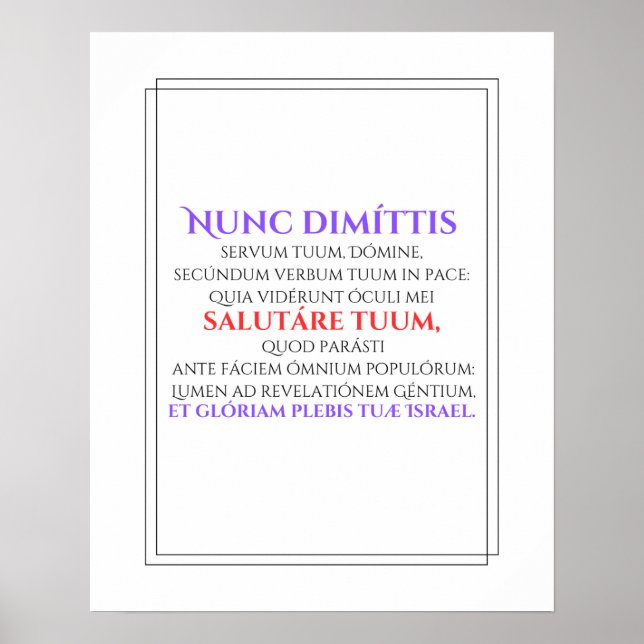 Nunc Dimittis Poster (Framsidan)
