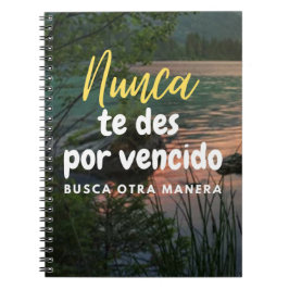 Nunca te des por vencido anteckningsbok