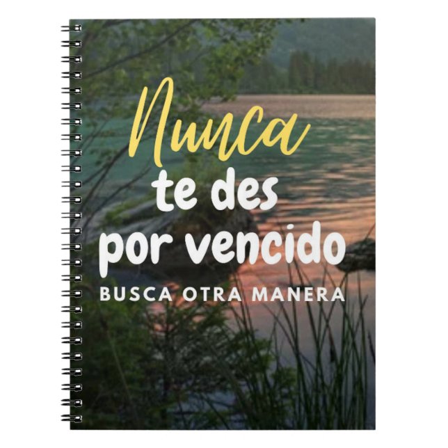 Nunca te des por vencido anteckningsbok (Framsidan)