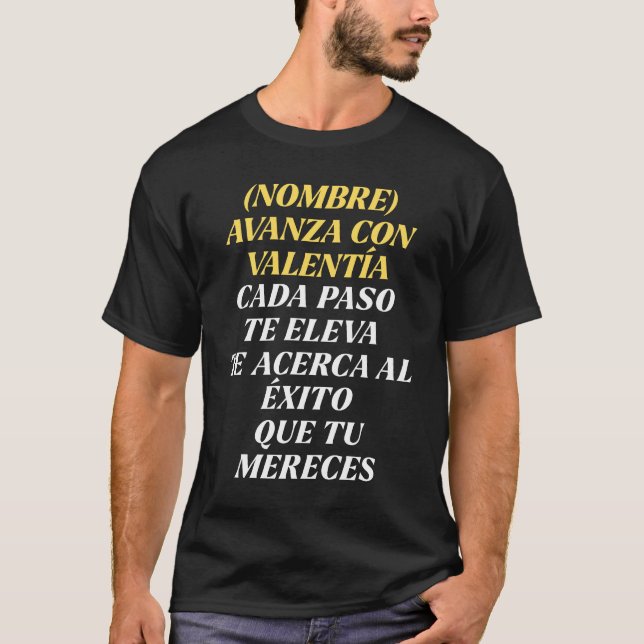 NUNCA TE DETENGAS REGALO PERSONALIZADO (NOMBRE) T SHIRT (Framsida)