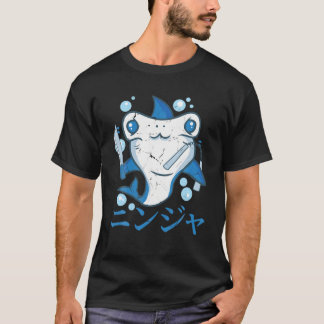 Nunchuks - Kawaii Anime Shark - Ninjas Japanska Ae T Shirt