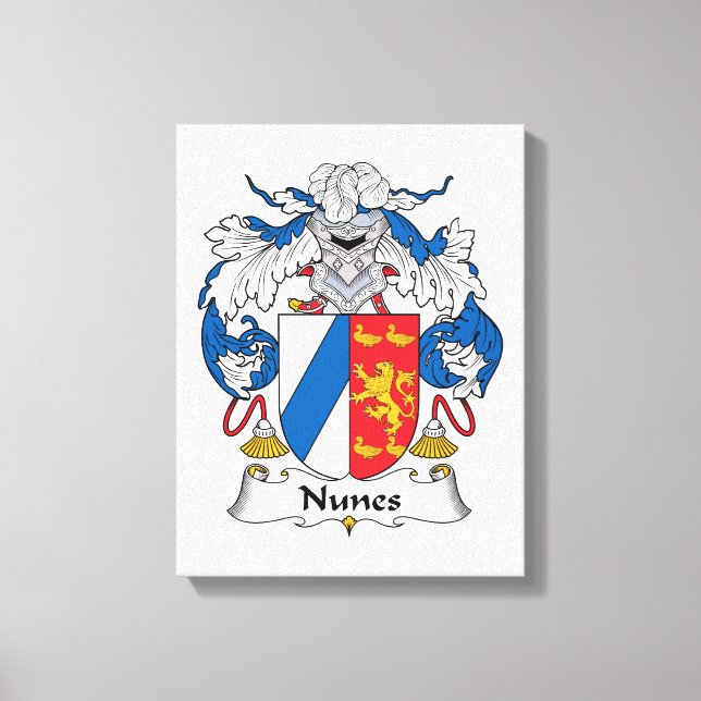 Nunes Family Crest Canvastryck (Framsida)