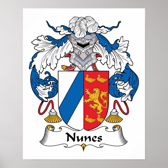 Nunes Family Crest Poster (Framsidan)