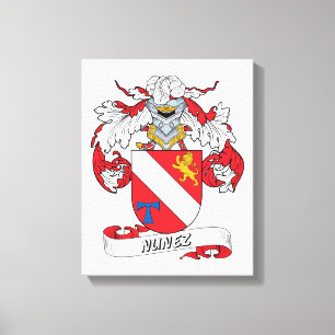 Nunez Family Crest Canvastryck