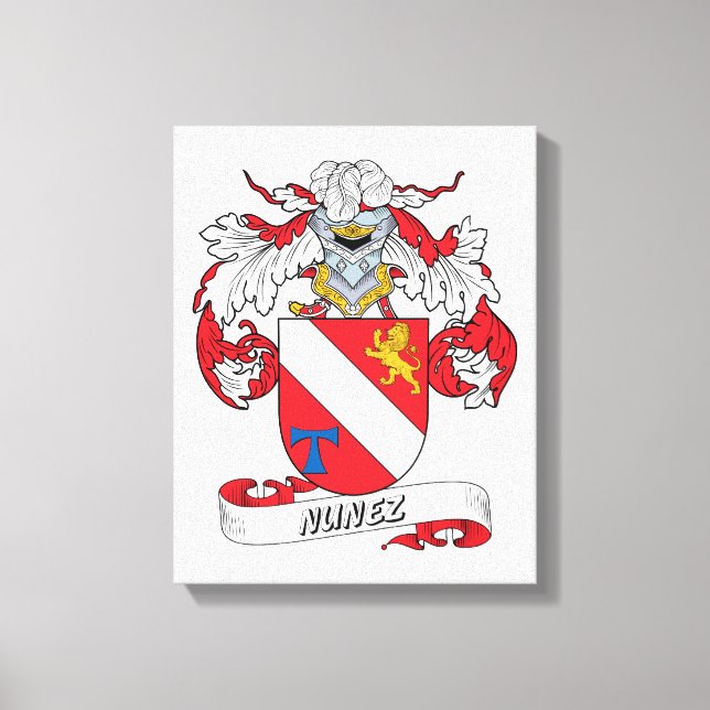Nunez Family Crest Canvastryck (Framsida)