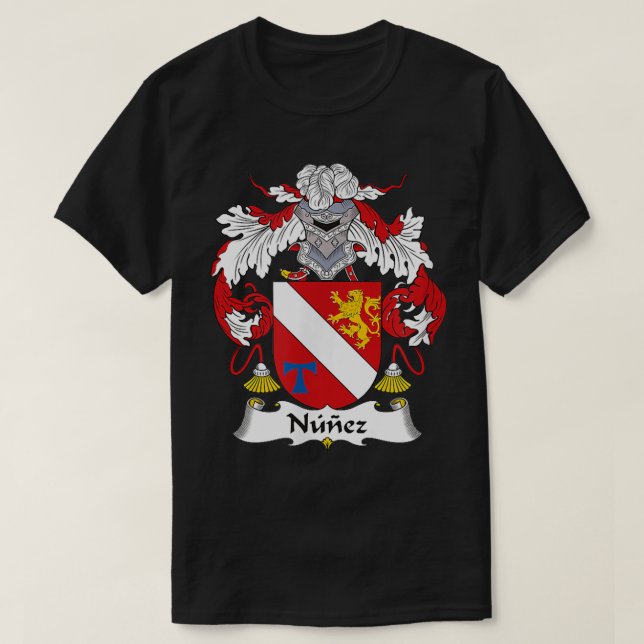 Nunez Jackar Arm Family Crest T Shirt (Design framsida)