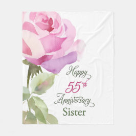 Nunna 55-årsjubileum syster katolsk jubileum rosa  fleecefilt