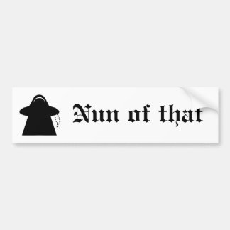 Nunna av den katolska meeplehumorbildekal bildekal