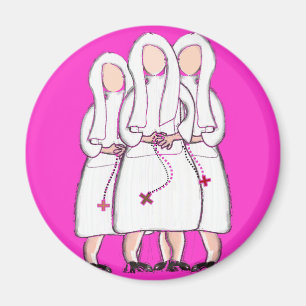 Nunnagåvor design "för tre Cloistered systrar" Magnet