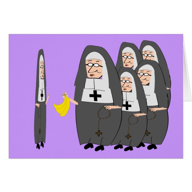 Nunnan Cards "de feta systrarna ", Hälsningskort (Framsidan Horizontal)