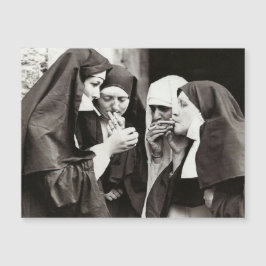NUNNOR RÖKAR VINTAGE FOTO KORT