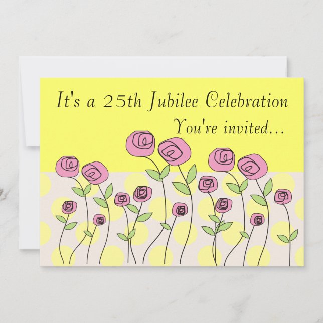Nuns 25:e jubilee Firande-inbjudan Inbjudningar (Framsida)