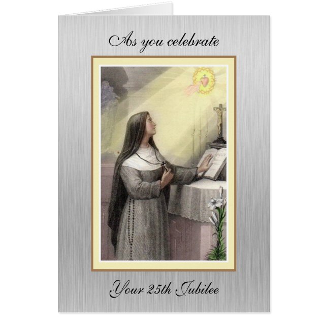 Nuns 25:e Jubilee Hälsningskort (Framsidan)
