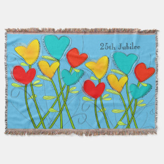 Nuns 25:e Silver Jubilee Woven Blanket Blommigt Bl Mysfilt