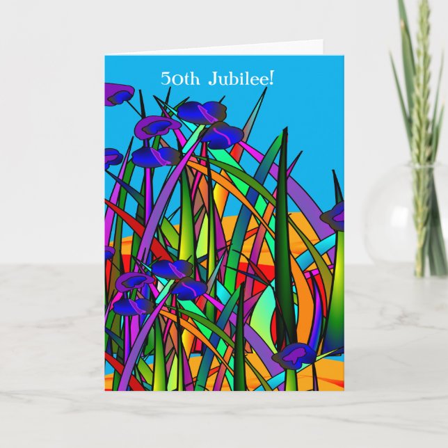 Nuns 50:e Jubilee Artsy Blommigt Sherpa Blanket Kort (Framsida)