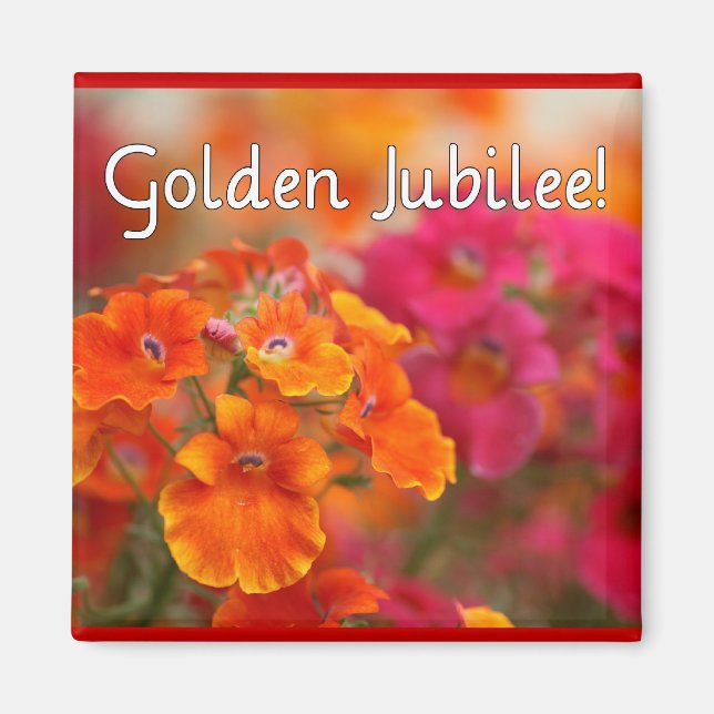 Nuns 50:e Jubilee - Blommigtens designgåvor Magnet (Framsidan)