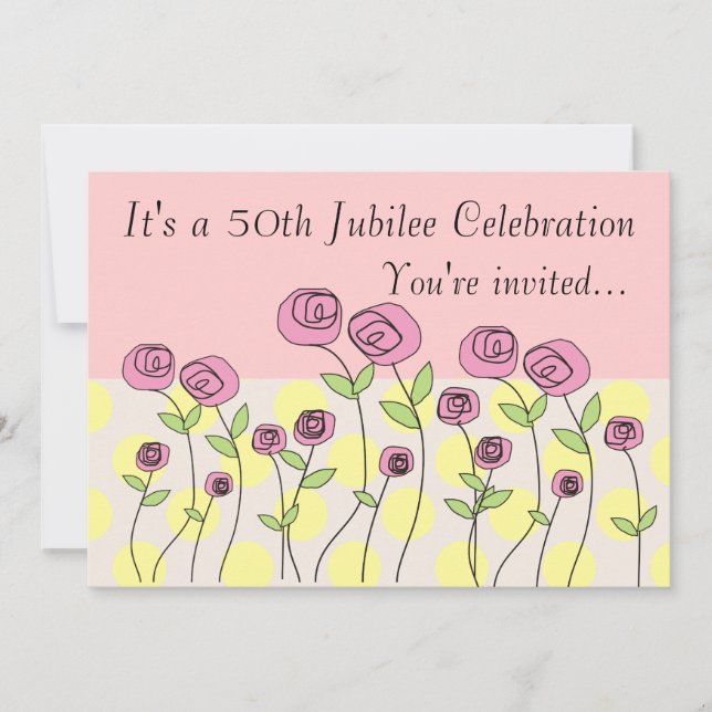 Nuns 50:e jubilee Firande-inbjudan Inbjudningar (Framsida)