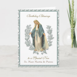 Nuns Birthday Blessings Firande Virgin Mary Ca Kort