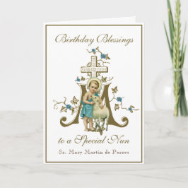 Nuns Birthday Blessings Firande Virgin Mary Kort