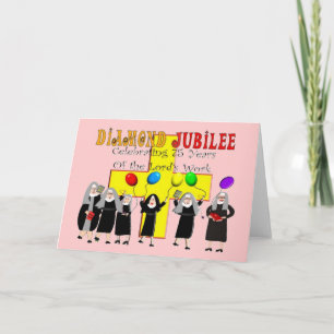 Nuns Diamond Jubilee 75:e Service År Kort