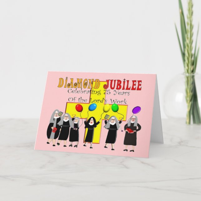 Nuns Diamond Jubilee 75:e Service År Kort (Framsida)