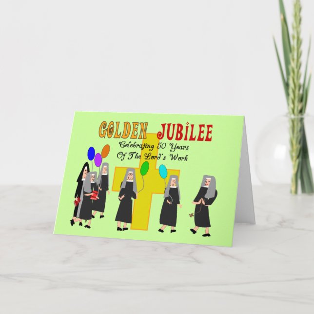 Nuns Golden Jubilee Gifts Kort (Framsida)