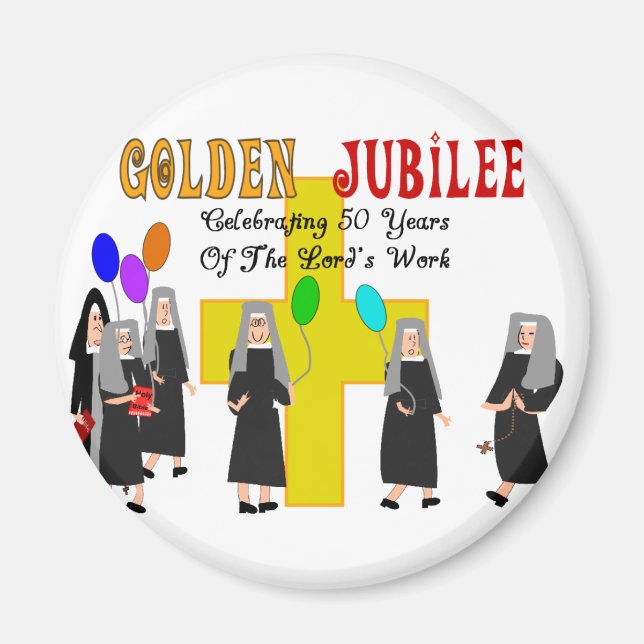 Nuns Golden Jubilee Gifts Magnet (Framsidan)