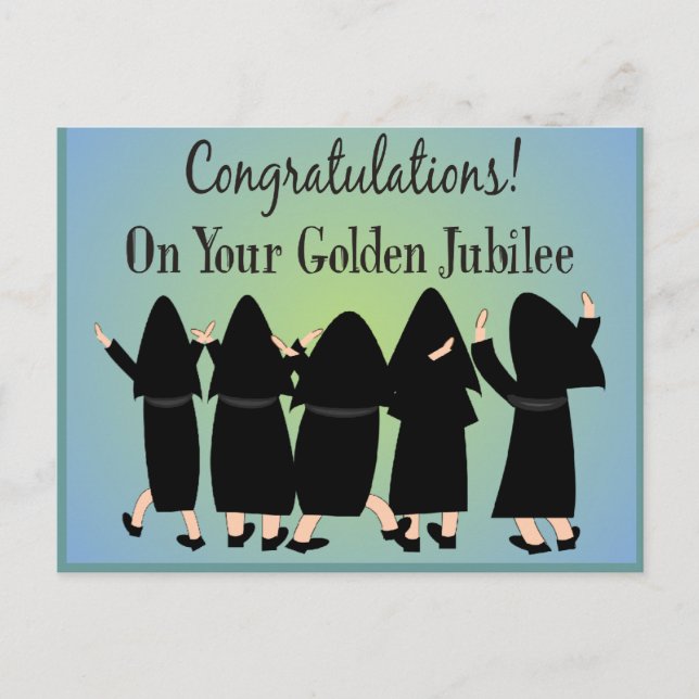 Nuns Golden Jubilee Gifts Vykort (Framsida)