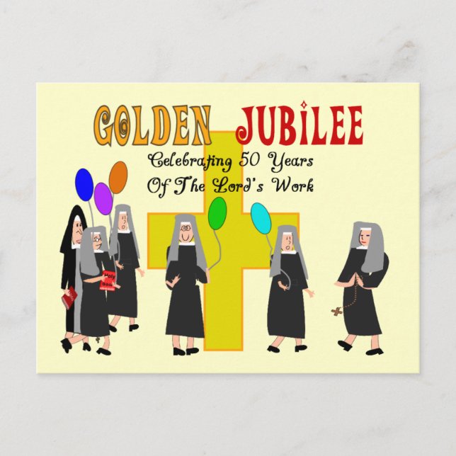 Nuns Golden Jubilee Gifts Vykort (Framsida)