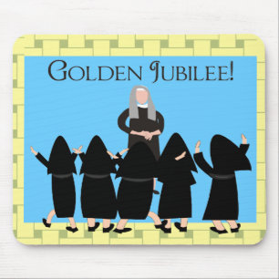 Nuns "Golden Jubilee"-kort och Tote bags Musmatta