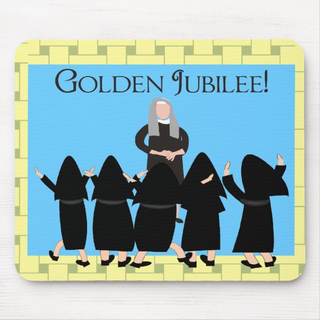 Nuns "Golden Jubilee"-kort och Tote bags Musmatta (Framsidan)