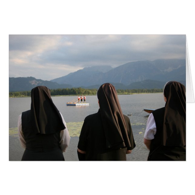 Nuns in Bavaria Hälsningskort (Framsidan Horizontal)