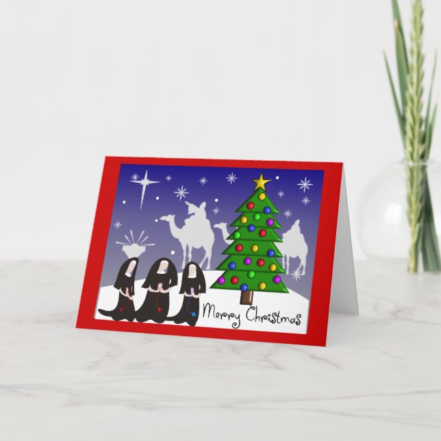 Nuns julkort "God jul" Helgkort (Framsida)