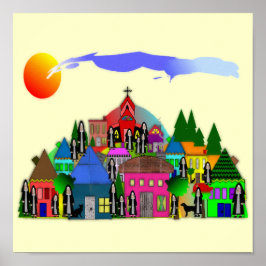 "Nuns of the Village" katolska nun Art-gåvor Poster