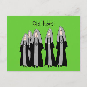 Nuns "Old Habits"-Superskojet Nun Gifts Vykort