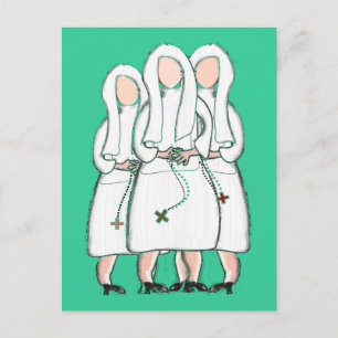 Nuns-presentationer "three Cloisted Sisters" Vykort