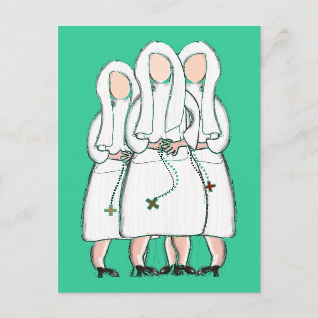 Nuns-presentationer "three Cloisted Sisters" Vykort (Framsida)